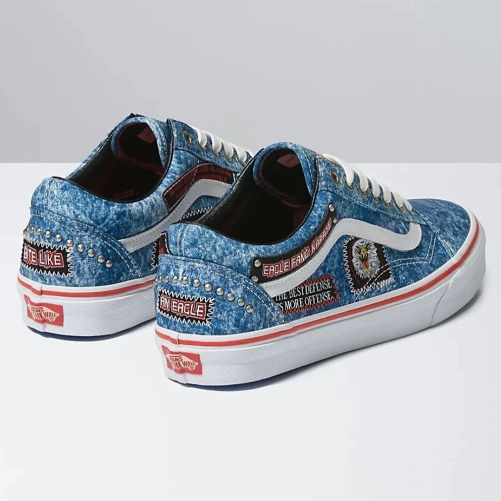 Vans Old Skool Cobra Kai Men 10 Eagle Fang Studded Shoes 092025 - Picture 2 of 8